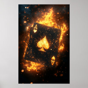 Poster Flamme Ace De Pique