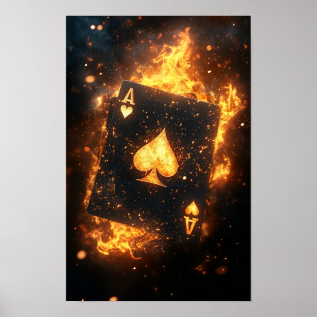 Poster Flamme Ace De Pique (Devant)