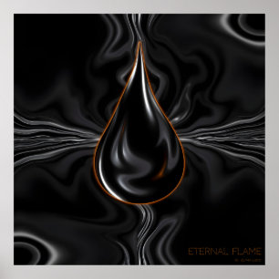 Poster Flamme éternelle - Imaginaire AI Art numérique