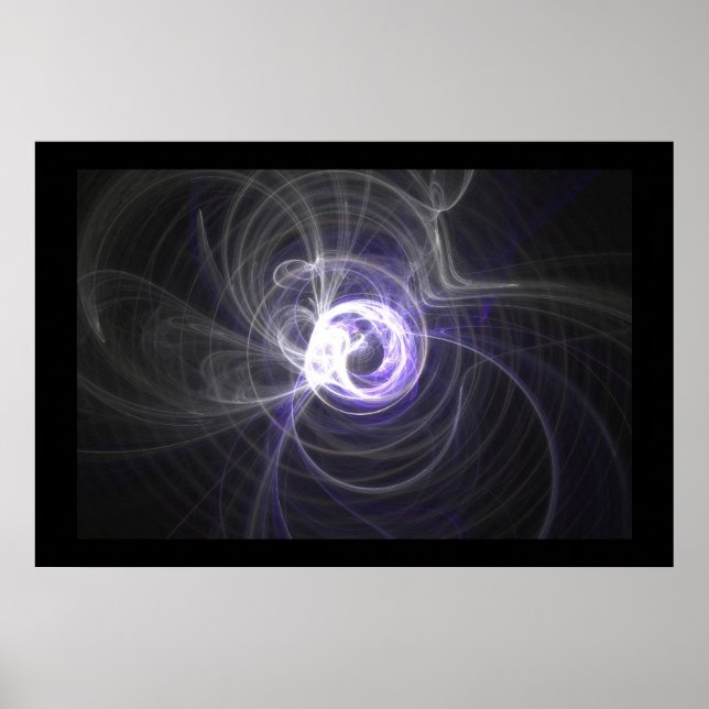 Poster Flamme fractale : Cercles de lumière (Devant)