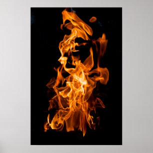 Poster Flamme orange