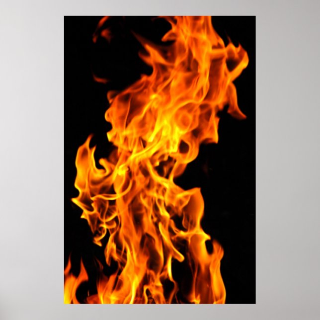 Poster Flamme orange (Devant)