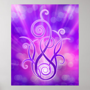 Poster Flamme violette / Feu violet