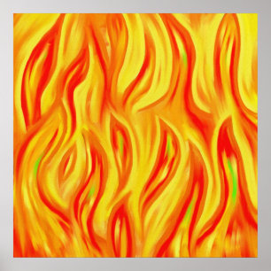Poster Flammes Abstraites