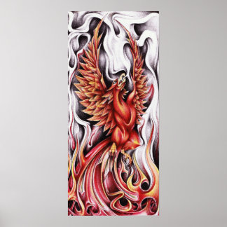 Poster Flammes de l'affiche Phoenix 12"x27"