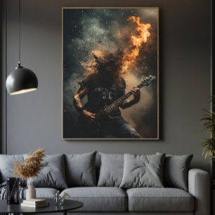 Poster Flammes de Rockstar