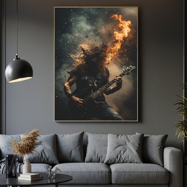 Poster Flammes de Rockstar (Créateur téléchargé)