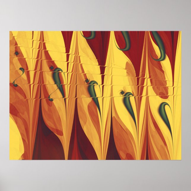 Poster Flammes fractales (Devant)