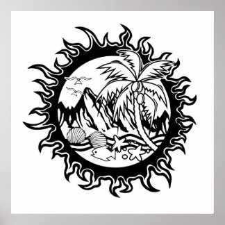 Poster Flânerie À La Découverte Des Lieux Tropicaux