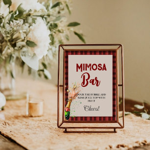 Poster Flannel & fizz hiver Bachelorette Mimosa Bar Signa