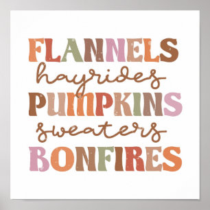 Poster Flannings Bonfires Citrouille