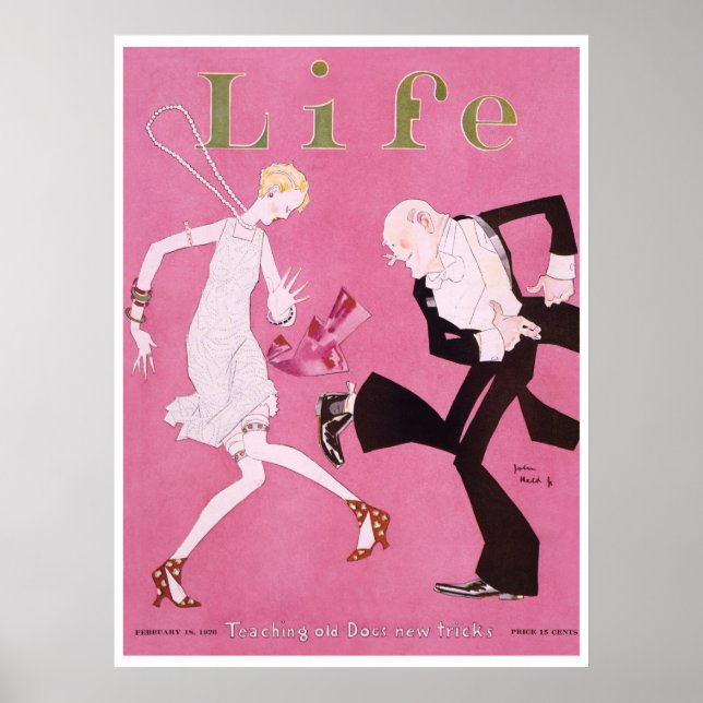 Poster Flapper de couverture du magazine Life 1926 (Devant)