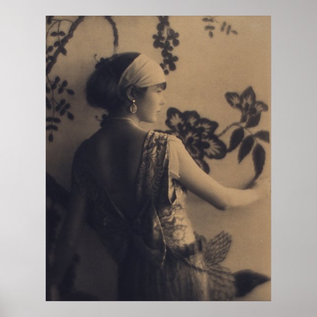 Poster Flapper Mode - 1920s Robe et coiffure (Devant)