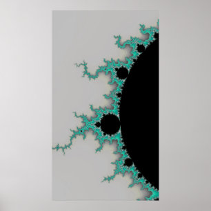 Poster Flares de menthe sur une étoile lointaine Fractal 