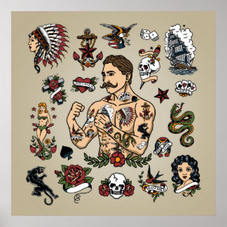 Poster Flash de tatouage