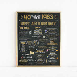 Poster Flashback pour le 40e anniversaire