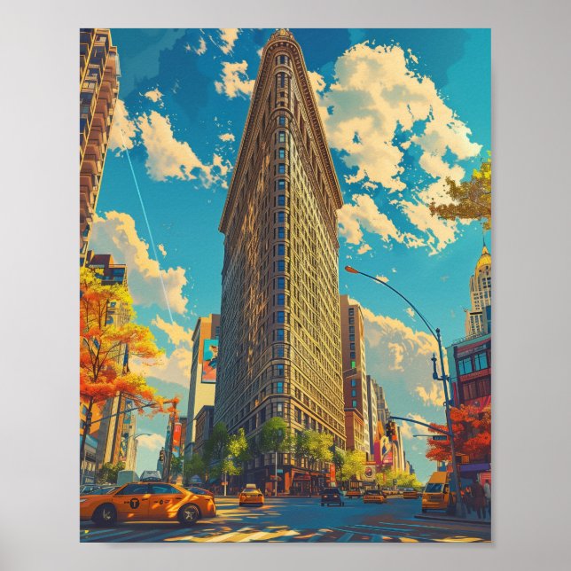 Poster Flatiron Building New York City USA (Devant)