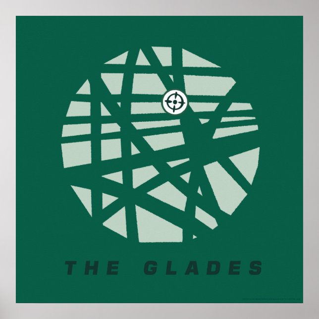 Poster Flèche | Carte de la ville de Glades (Devant)