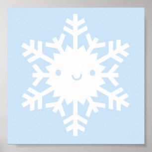 Poster Flèche de neige hivernale de Kawaii