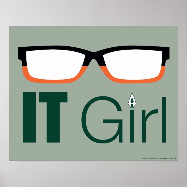 Poster Flèche | Graphique de lunettes pour filles IT (Devant)