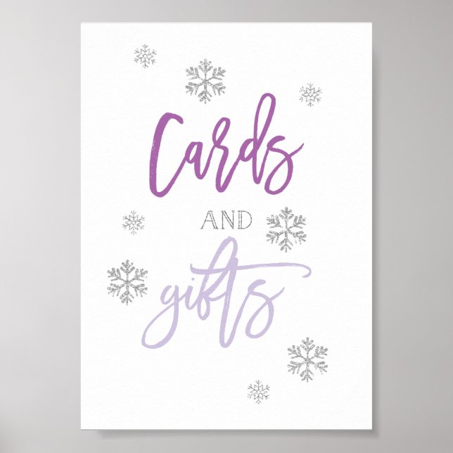 Poster Flèche-neige en Parties scintillant d'argent | Car (Devant)