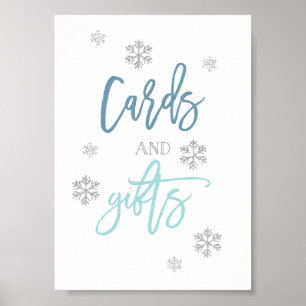 Poster Flèche-neige en Parties scintillant d'argent Car