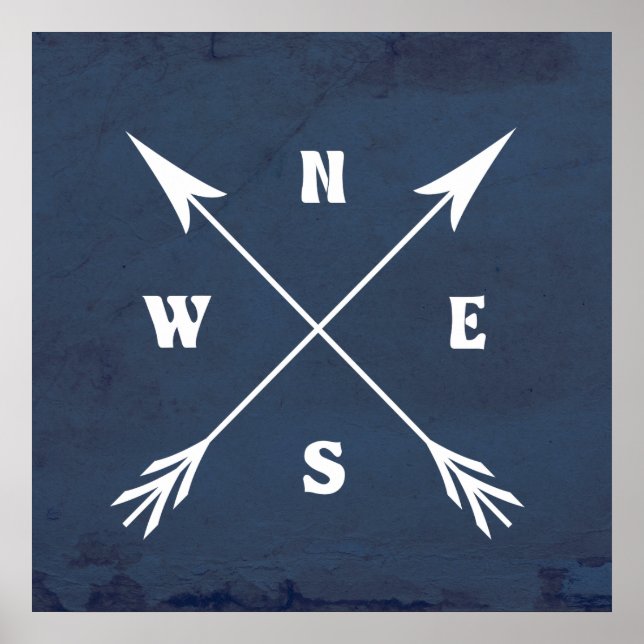 Poster Flèches compass (Devant)