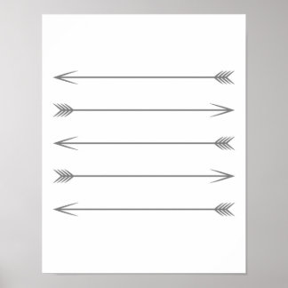 Poster Flèches minimales en gris foncé