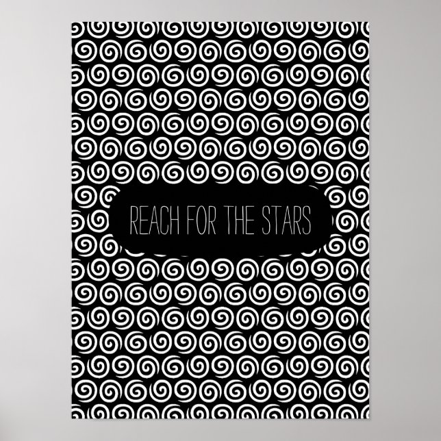 Poster Flèches noires et blanches (Devant)