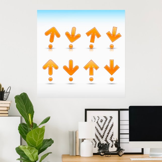 Poster Flèches orange (Créateur téléchargé)