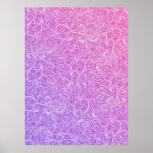Poster Flèches : Rose-Violet