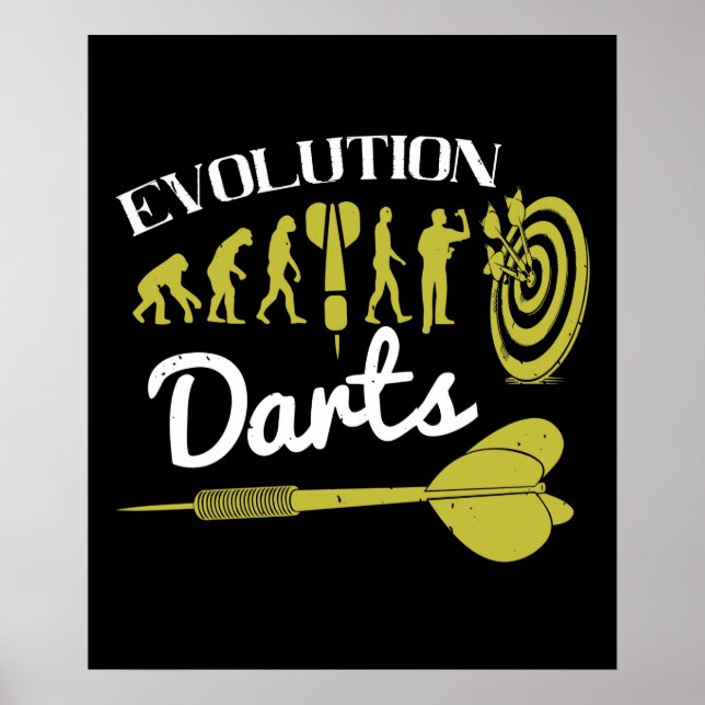 Poster fléchettes - fléchettes de l'évolution (Devant)
