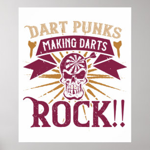 Poster Fléchettes - Les punks des fléchettes font rocker 
