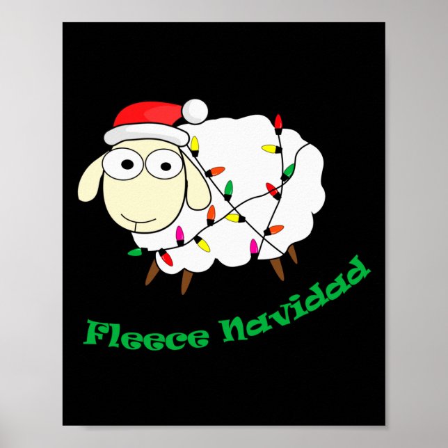 Poster Fleece Navidad - Christmas Sheep Long Sleeve  (Devant)