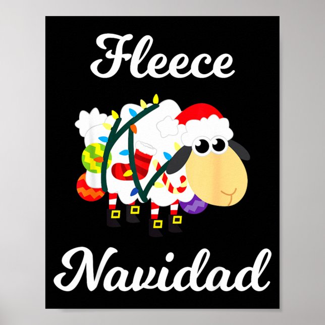 Poster Fleece Navidad Shirt Funny Feliz Mexican Christmas (Devant)