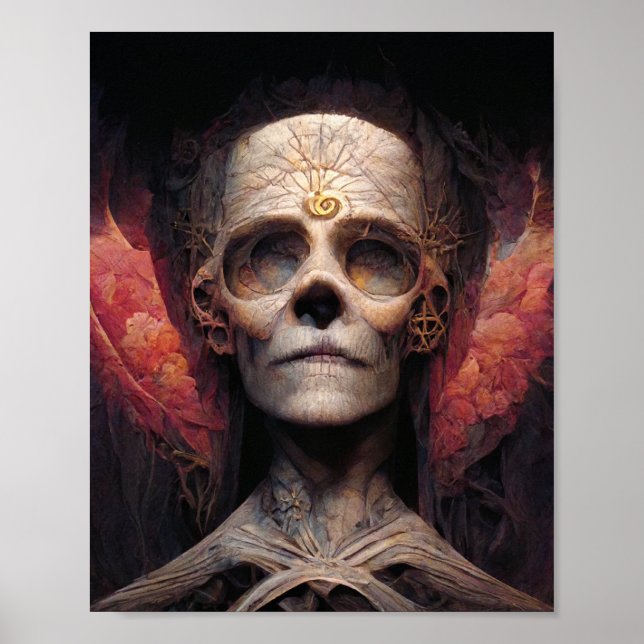 Poster Flesh And Bone Dark Imaginaire Science Fiction Art (Devant)