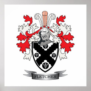 Poster Fletcher Family Crest Coat of Arms