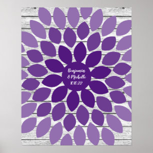 Poster Fleur - 50 Signature Livre d'Invité Alternative Im