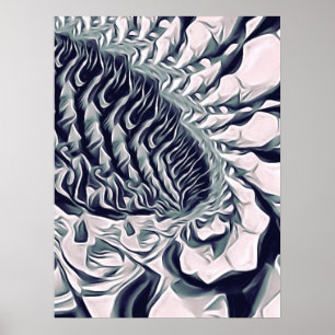 Poster fleur abstrait