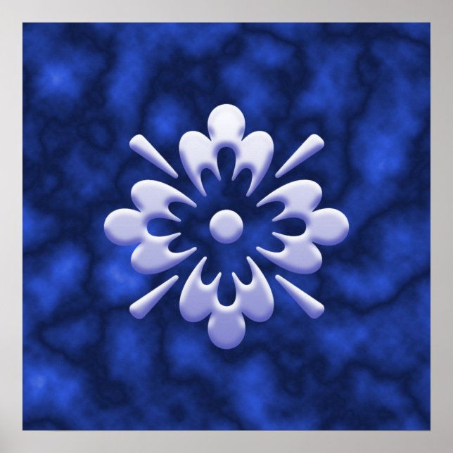 Poster Fleur Abstraite (Devant)
