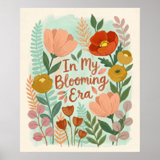 Poster Fleur abstraite lumineuse Art botanique, floral de