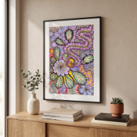 Fleur abstraite pastel Art de gribouillage complex