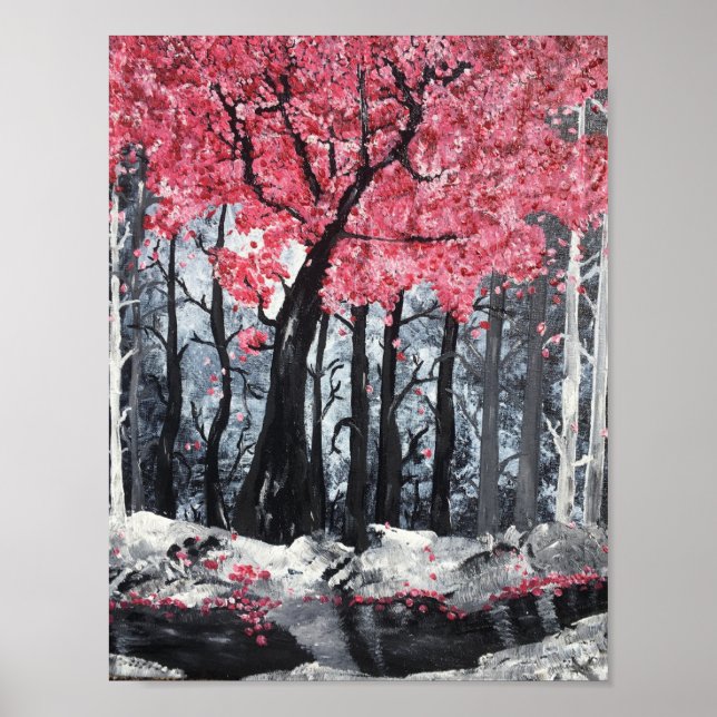 Poster Fleur au bord de la rivière (Devant)