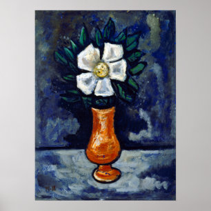 Poster Fleur blanche Marsden Hartley