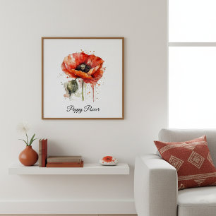 Poster Fleur cramoisie, personnalisé
