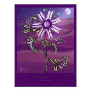 Poster Fleur dans le désert
