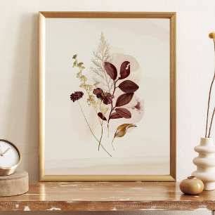 Poster Fleur d'aquarelle d'automne