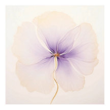 Fleur d'aquarelle d'orchidée lavande minimale