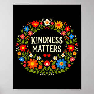 Poster Fleur d'art de message positif de gentillesse insp
