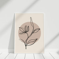 Fleur d'art moderne Abstrait Line